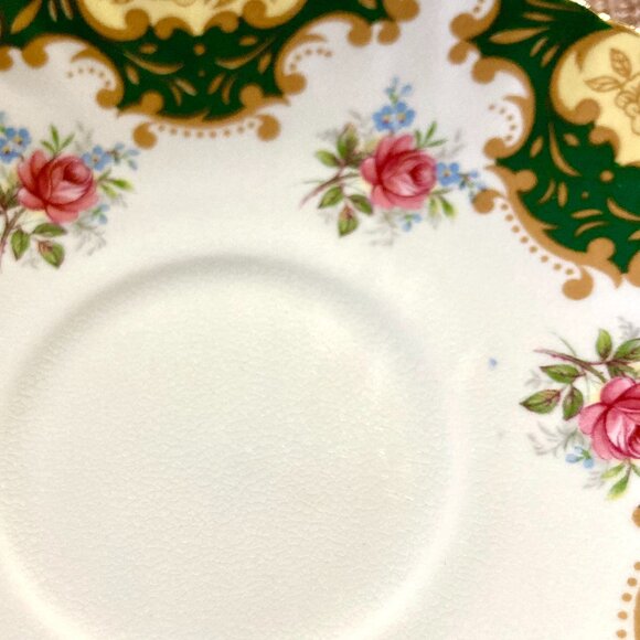 1950s Fine Bone English China Royal Dover “Rosina” Pttrn Tea Saucer Dish 5.75” - Picture 2 of 5